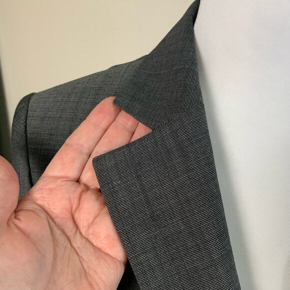 Kasper Size 8 Women's One Button Blazer Jacket Gray Career Work Minimalist - Picture 6 of 12